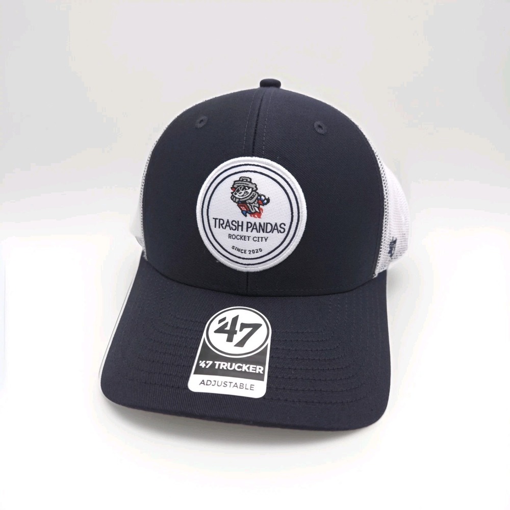 Rocket City Trash‎ Pandas MiLB Baseball 47 Navy Blue Trucker Hat Cap NEW